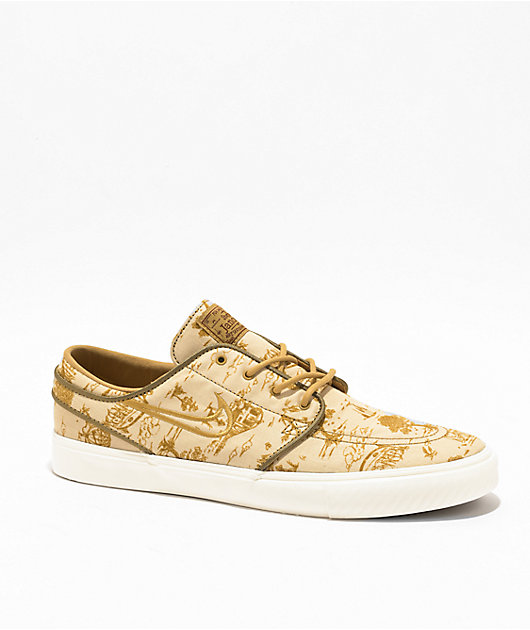面トレ ジェノメンズ ミルクボーイ パンクドランカーズ スイミー 金ラメ Nike SB Zoom Janoski OG+ PRM Sesame & Bronzine Skate Shoes | Zumiez